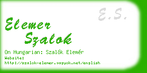 elemer szalok business card