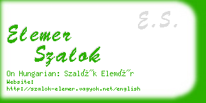 elemer szalok business card